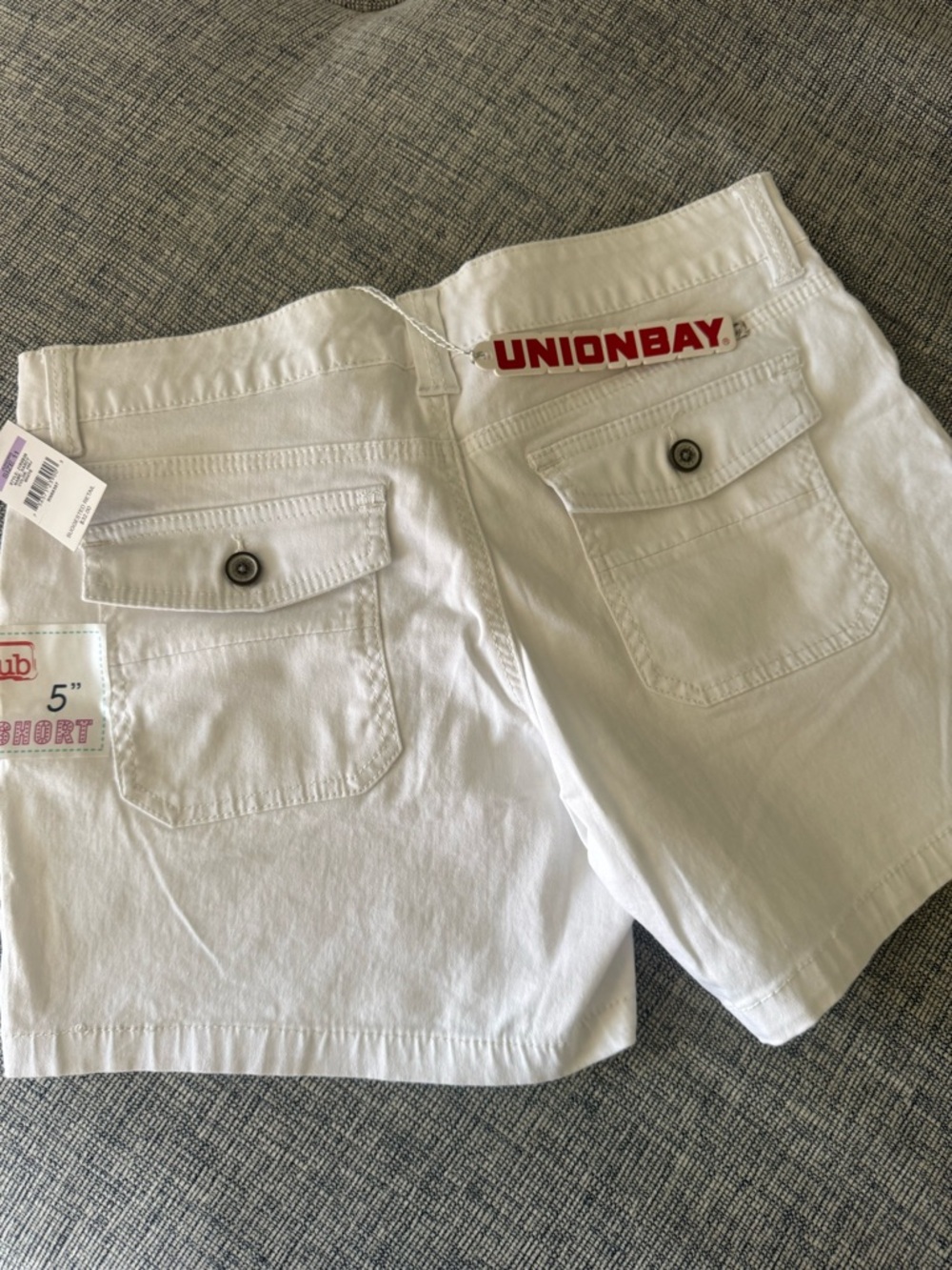 UNIONBAY White Women's Denim Short Shorts - Picture 3 of 4